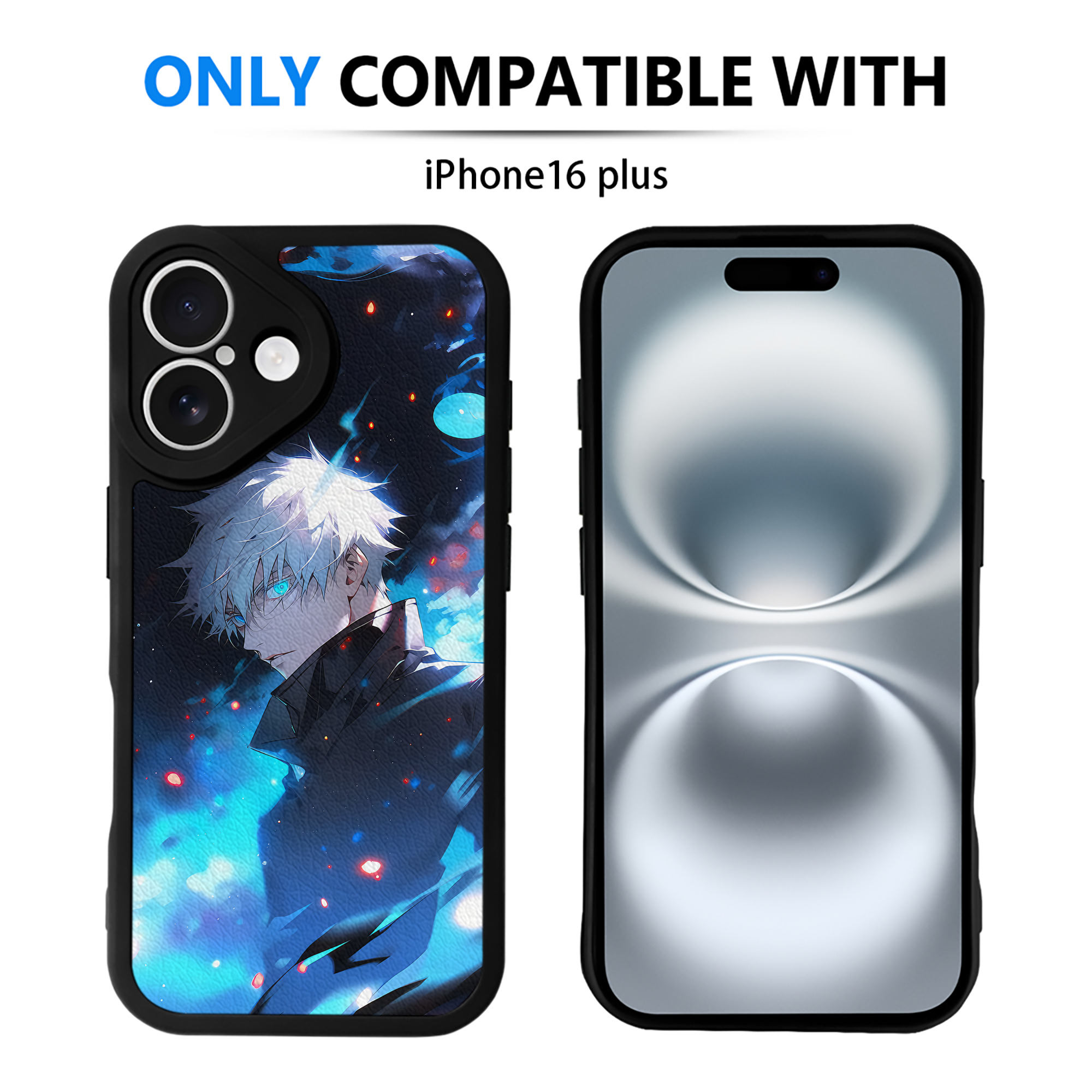 （画像用） 呪術廻戦 Jujutsu Kaisen 【iPhone 16シリーズ対応】シリコンスマホケース（レザー調） 材質：シリコン